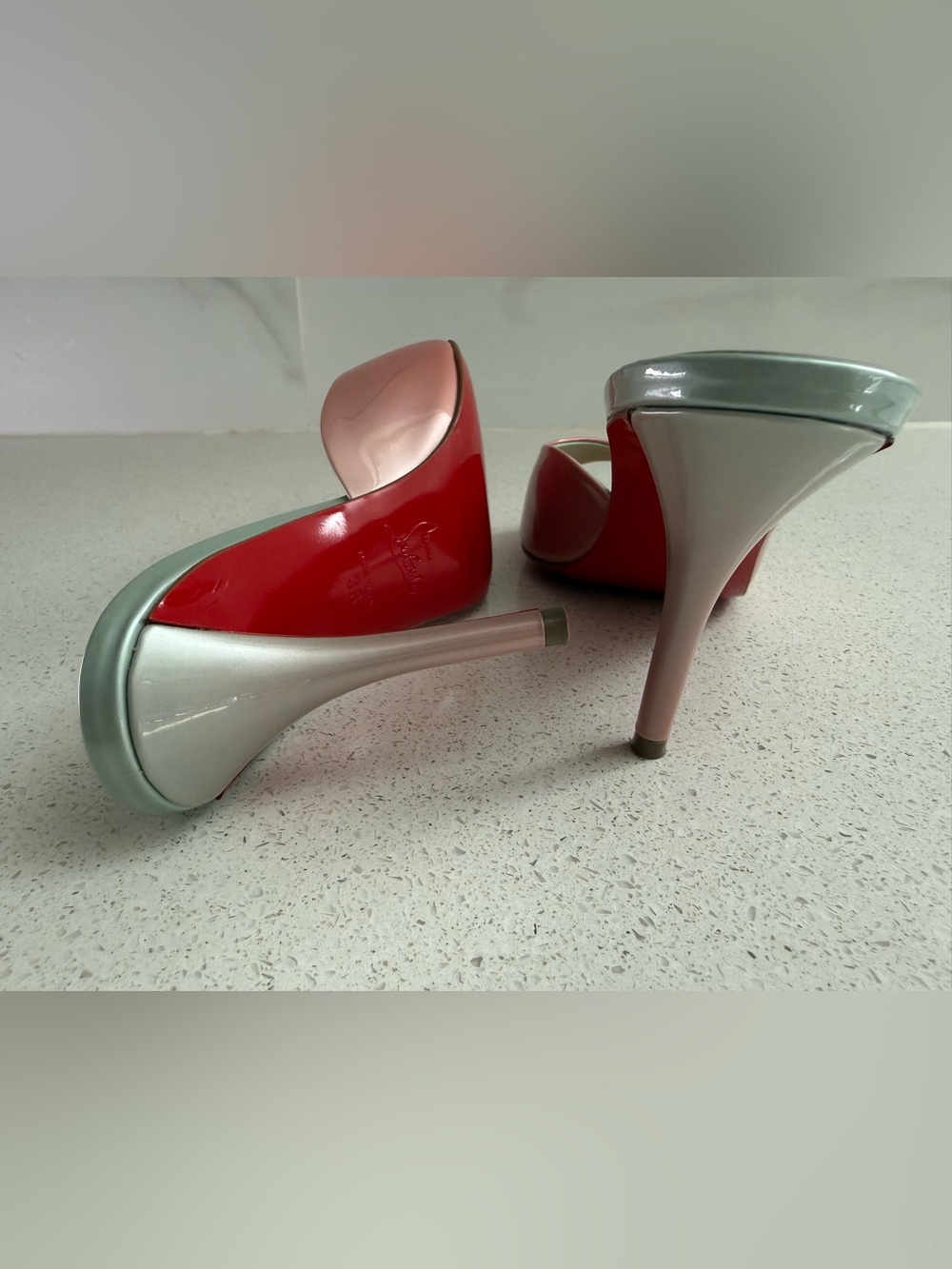 Christian Louboutin Miss Z Patent leather sandals Size EU 38 US 8 - Picture 7 of 11